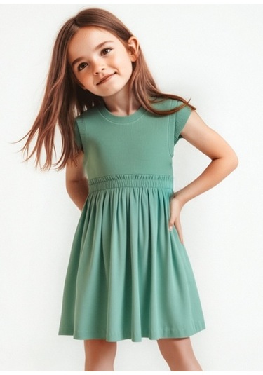 Mayoral Kız Çocuk Yazlık Elbise 3927 Yeşil