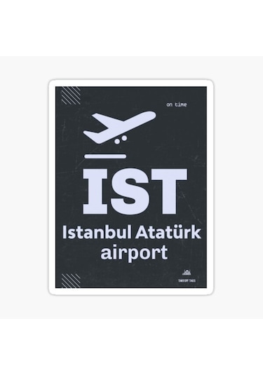 Istanbul Atatürk Hava Limanı 14 Cm 2 Adet Sticker