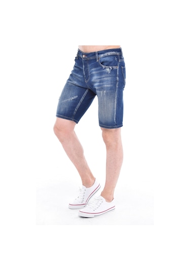 Cedy Denim Erkek Kot Şort Slim Fit Jean Şort - C342 S