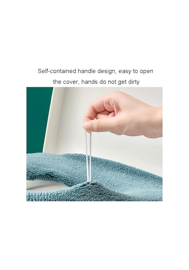 Sones Evrensel Örme Yıkanabilir Tuvalet Pedi Ev Kalınlaştırılmış Sıcak Tuvalet Örtüsü, Stil: Saplı Pembe