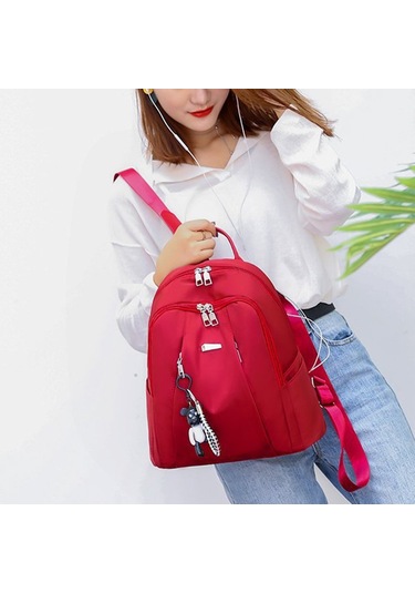 Lebıhmurah Wbp1485 314 Sırt Çantası Rahat Küçük Taze Öğrenci Çantası Seyahat Vahşi Moda Sırt Çantası - Kırmızı Mavi