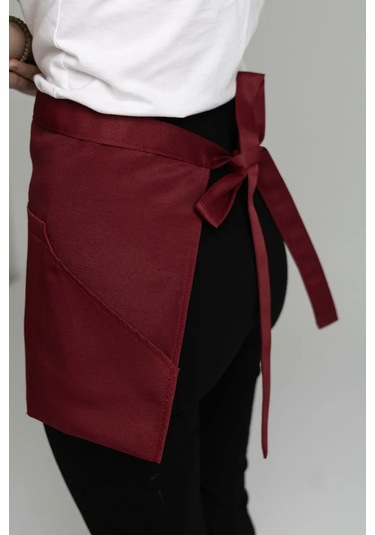 Leohome Belden Geçmeli Cepli Garson Önlüğü 423508295 Bordo