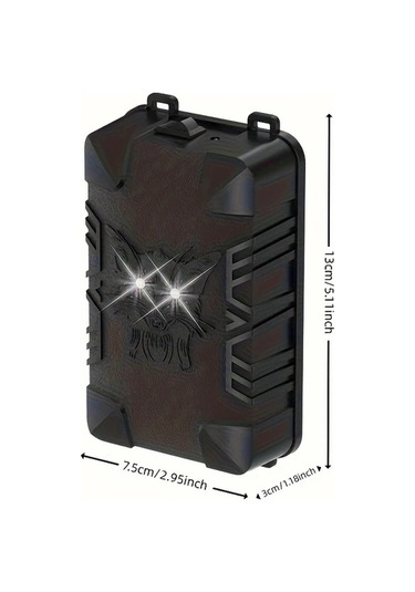 Primepickings Siyah 3 Modlu Akıllı Haşere Kovucu Ses Dalgası Teknolojisi 240m² Koruma İçin Dış Mekan