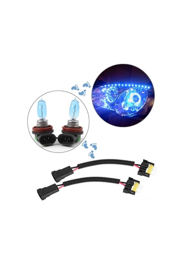 Xindoker H11 Faro Bulb Bağlantı Kablosu, 9006/hb4/9012 Uyumlu, Porselen Malzeme, Plug & Play, 2 Adet Seti