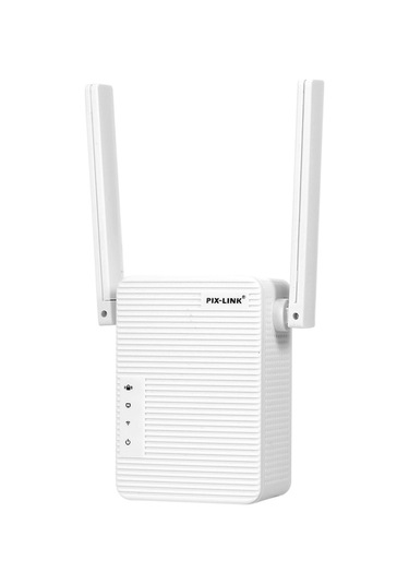 300m Kablosuz Wıfı Sinyal Güçlendirici, Çift Antenli Ev İçi Ağ Genişletici, Beyaz Avrupa Modeli