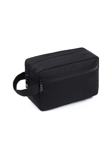 Konesam Seyahat Su Geçirmez Nilon Organizer Çanta - Cilt Bakımı, Kozmetik Ve Tuvalet Malzemeleri İçin Hafif Taşınabilir Depolama Çantası Siyah