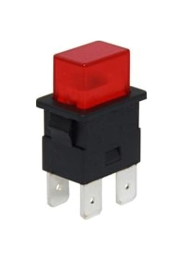 Basmalı Kare Işıklı Süpürge Anahtarı Kalıcı 4P Ps23-16N