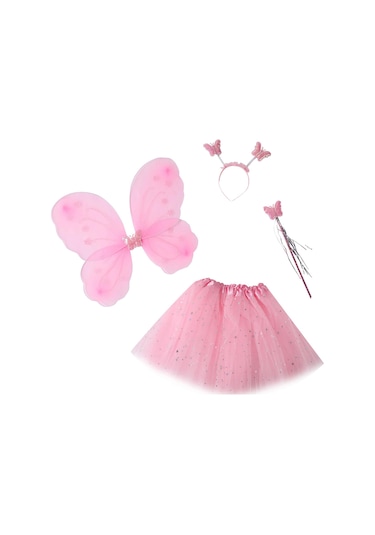 Mor Doğum Günü Partisi İçin Kız Bebekler Ve Çubuklar Ve Etekler 4pc Mor