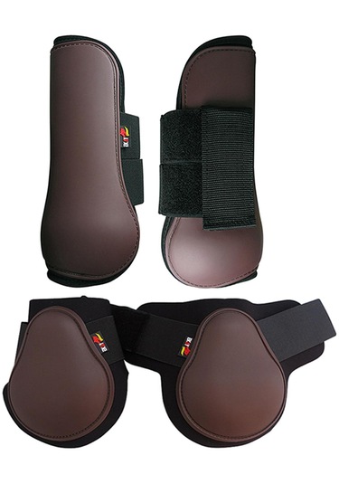 Suntek At Tendonu Fetlock Çizme Seti Zıplayan Bacak Koruma Kahverengi