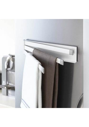 Ganzhoushop Manyetik Havlu Duvara Monte Banyo Katlanır Havlu Kurutma Rafı Mutfak Bezi Devrilmesini Önler Handwhite Çok Renkli