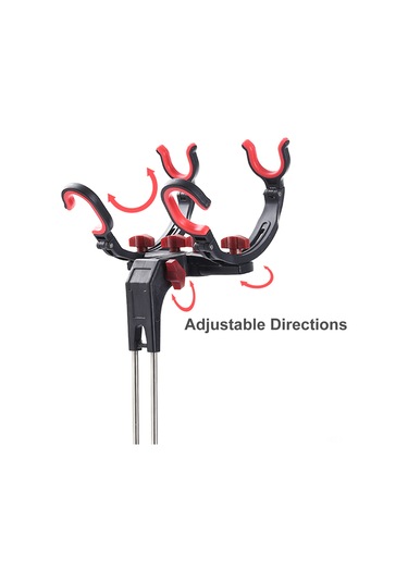 Dianziye İki Balıkçılık Kamışı Tutabilir Ayarlandırabilen Abs + Paslanmaz Çelik Toprak Takılı İki Kollü Kamış Tutucu