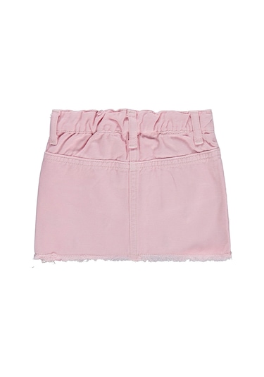 Civil Baby Çiçek Baskılı Denim 6-18 Ay Etek - Pembe Soft Pembe