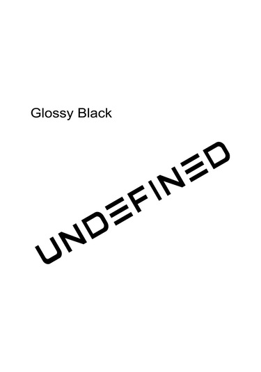 Dört Boyutlu Tanımlanmamış Araba Çıkartma Stil Gövde Penceresi Ön Cam Tampon Glossy Black 45.7x4.6cm 1 Piece Set