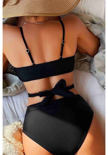 Angelsin V Kesim Bikini Altı Siyah 001