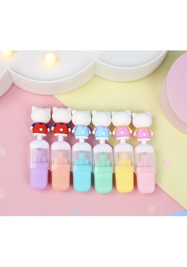 Hello Kitty Fosforlu Kalem 6lı-1538 Çok Renkli