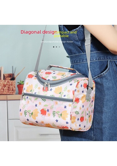 Yuntech01 Büyük Kapasiteli Aluminyum Folyo İçli Isı Saklama Çanta, Ofis/manzaralar İçin Kalın Tasarım El Çantası Kırmızı