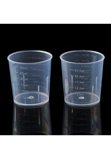 20 Adet 30 Ml Plastik Mezun Ölçüm Kabı Sıvı Konteyner Epoksi Yapma Aracı