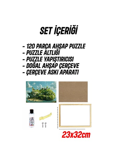 Ahşap Çerçeveli Puzzle - Tablo Hthp - 007 23 X 32 120 Parça