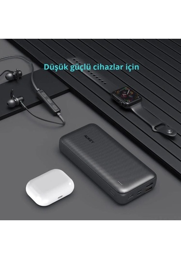 Aukey PB-N74S 20000 mAh 22.5 W Powerbank Siyah