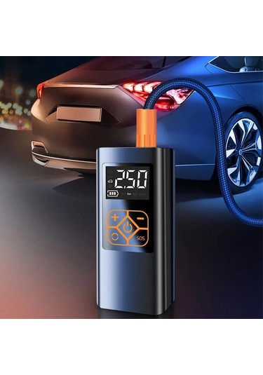 Araba Taşınabilir Mini Lastik Akıllı Hava Kompresör & Hava Pompası, Stil: Kablolu