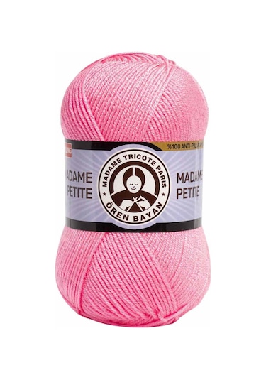 Ören Bayan Madame Petite El Örgü İpi Açık Pembe 040