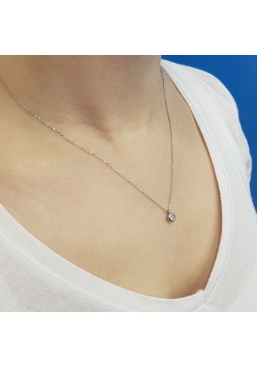Lova 0,32 Karat Pırlanta Tektaş Kolye - 2060024