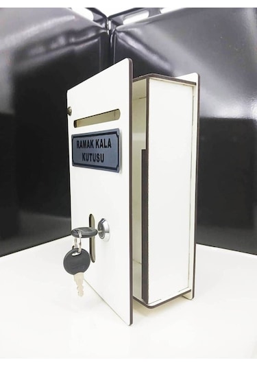 Beyaz Büyük Boy Ahşap Ramak Kala Kutusu