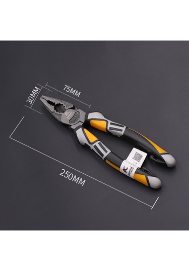 Youmex Endüstriyel Elektrikçi Testere: Krom-vanadyum Çelik Telli, Uzun Burun, Kesici, Tel Kesim Ve Soyma İşlevi, 8 İnç Seçenekli Sarı