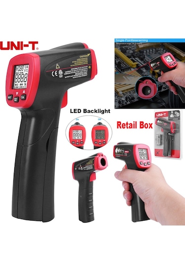 Unı-t Ut300s Lazer Termometre Kızılötesi Temassız Sıcaklık Ölçer N11.523