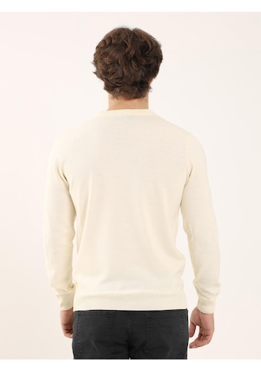 Dufy Kemik Erkek Slim Fit O Yaka Triko - 97504 Kemik