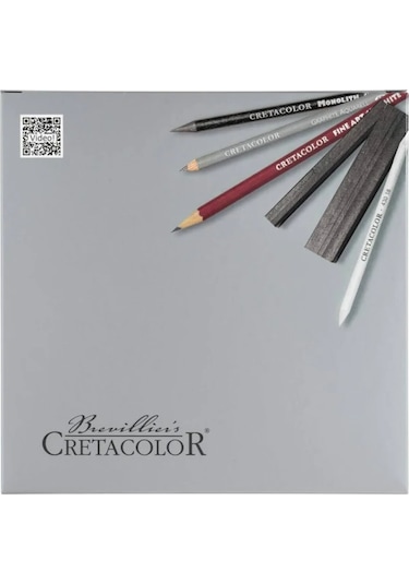 Cretacolor Silver Box Drawing Set Premium Eskiz Çizim Seti 17'li Diğer