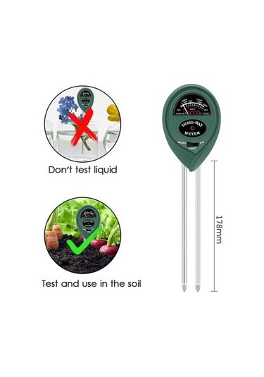 Ulzyvf Bitki Yetiştirme Toprak Test Cihazı Seti - Işık, Ph, Nem Ölçer, 3/4/5 Lü Seçenekler