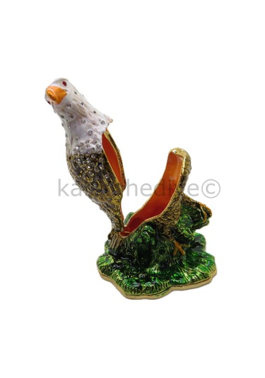 Swarovski Taşlı Yuvasında Kartal - Gizli Hazneli Masaüstü Hediyel