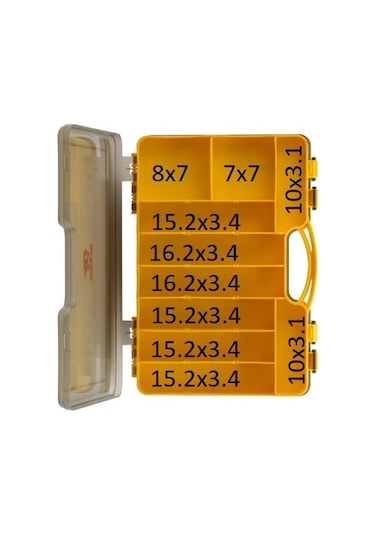 Shufa Çift Taraflı Seperatörlü Sarı Suni Yem Kutusu 29.3x20.5x5.8cm