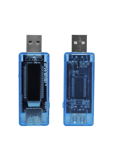 Keweisi Usb Tester Akım Ölçer Voltmetre Ampermetre