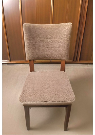 My Evilla Kaymaz Sandalye Minderi 6'lı 40x40 Vizon Vizon