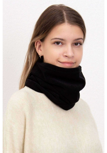 Royaleks Polar Unisex İpli Bere Ve Boyunluk Siyah Diğer