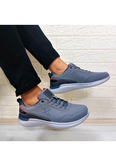 Kinetix Olego Pu Gri Comfort Atom Taban Rahat Spor Ayakkabı Gri