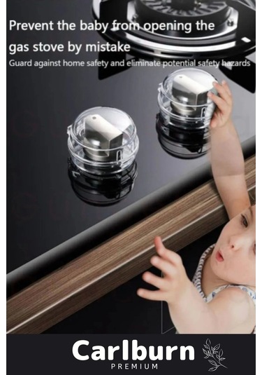 Yüksek Isıya Dayanıklı Çocuk Yangın Yanma Önleyici Ocak Düğmesi Takılabilen Koruyucu Kapak 2 Adet