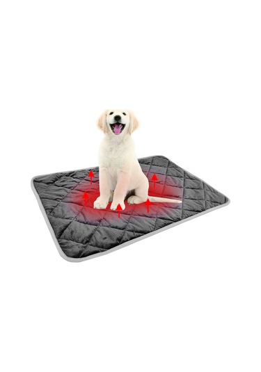 Geeroyoo Kışın Evcil Hayvanlar İçin Taşınabilir Isıtmalı Yatak, 50x40cm, Kaymaz Taban, Hafif Ve Katlanabilir