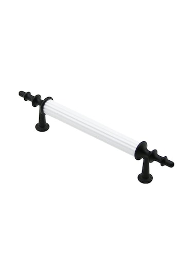 10 Adet Beyaz - Siyah Boru Kulp 9.6cm 5468 Çok Renkli