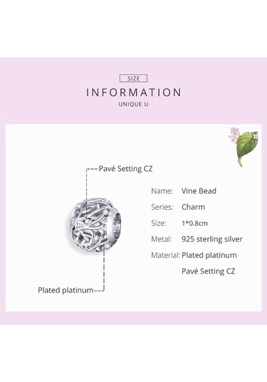 Bamoer 925 Ayar Gümüş Metal Yuvarlak Boncuk Kadınlar İçin Takı Asma Charm Fit  Bilezik