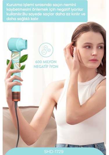Sinbo Shd-1729 5in1 Compact Multi-styler Saç Kurutma & Şekillendirme Makinesi-mavi