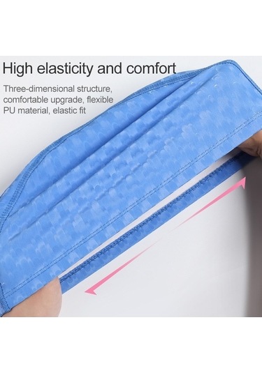 Dm Yetişkin Hilal Pu Su Geçirmez Yüzme Şapkası Rahat Kulaklıklı Siyah Siyah