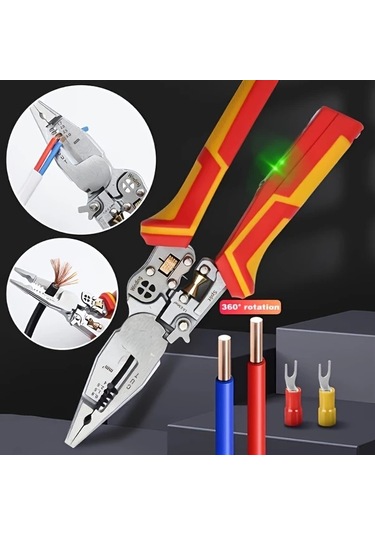 Xuweiwei Ltl1009 Y Igne Burunlu Cok Fonksiyonlu Tel Siyirma Pensesi 12 26 Awg Tpr Sap Elektrikciler Dıy Guvenlik Kilidi Ergonomik Dayanikli