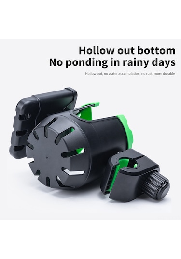 Yaozixa 2合1 Abs+kauçuk Bardak Tutucu Telefon Tutuculu 360 Döner Motor, Bisiklet, Scooter, Tekerlekli Sandalye Uyumlu Yeşil