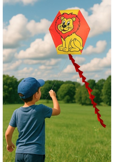 Altıgen Uçurtma Aslan Modeli 50mt Ipli