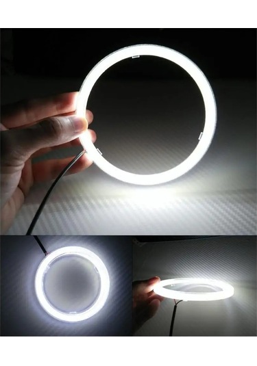 Mavi 110mm-60mm-120mm Araba Araç Evrensel Cob Led Halka Işık Far Lambası