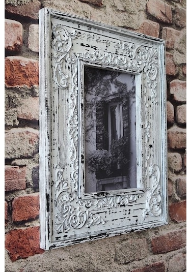 Neiwel Vintage Cua Resim Ve Ayna Çerçevesi Beyaz