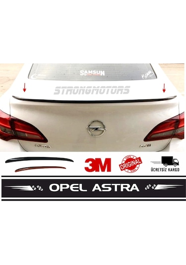 Opel Astra J Sedan Bagaj Üstü Spoiler Parlak Siyah 120 Cm